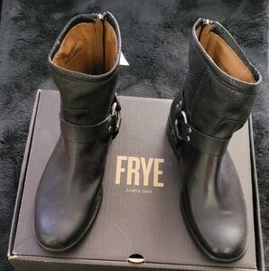 Frye Women's Harness Black Leather Boots